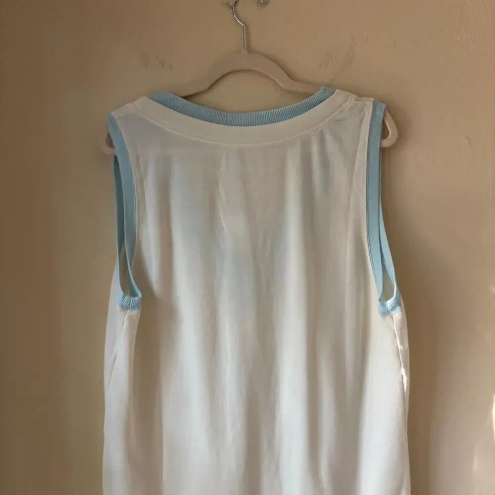 NWT Intimately Free People Cozy Cool Girl Tank Bodysuit Ivory Blue Size XL